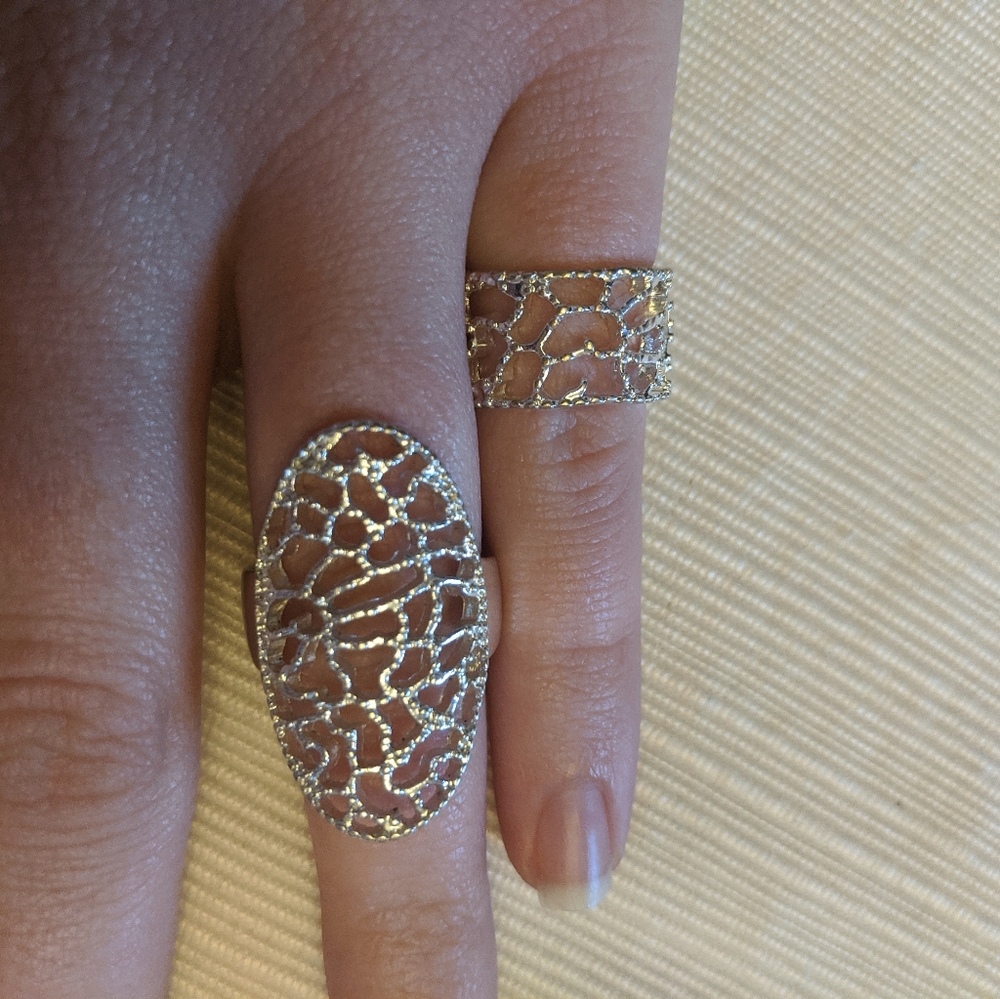 detailed silver rings